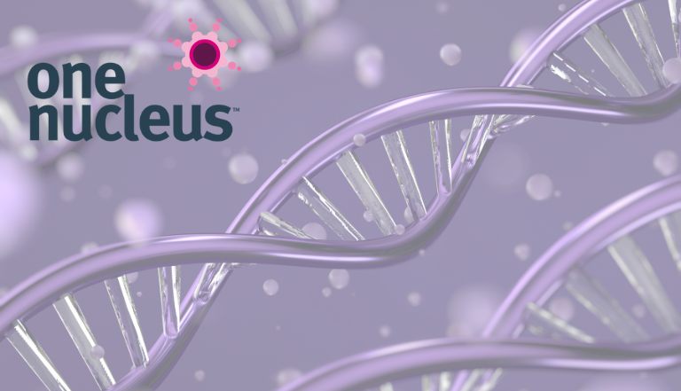 ID: DNA helix with One Nucleus logo