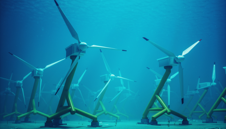 underwater wind turbine farm